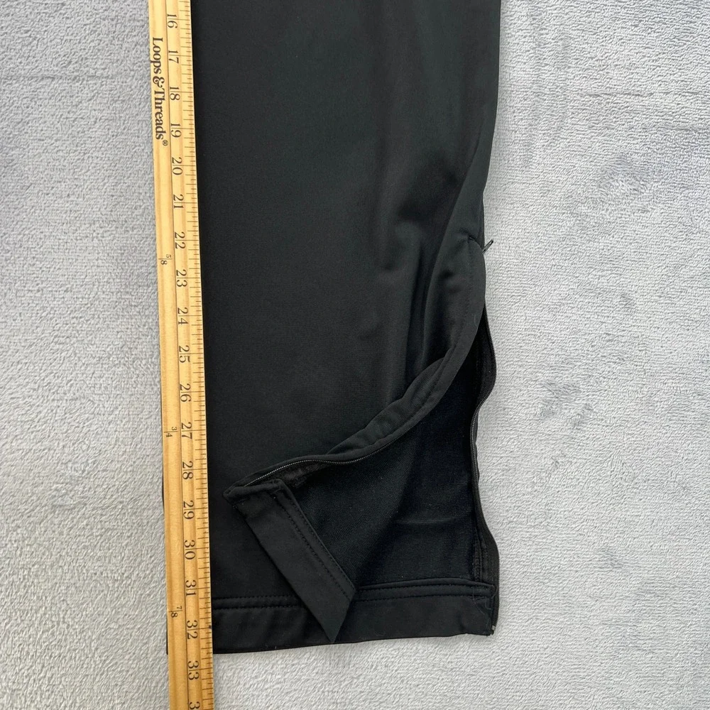 Air Jordan Track Pants Mens Small Athletic Training Black White Stripe Ankle Zip